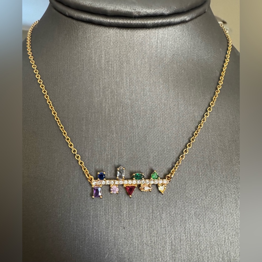 Kurt Geiger Crystal Bar Necklace - Picture 4 of 6